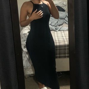 Black maxi tank dress